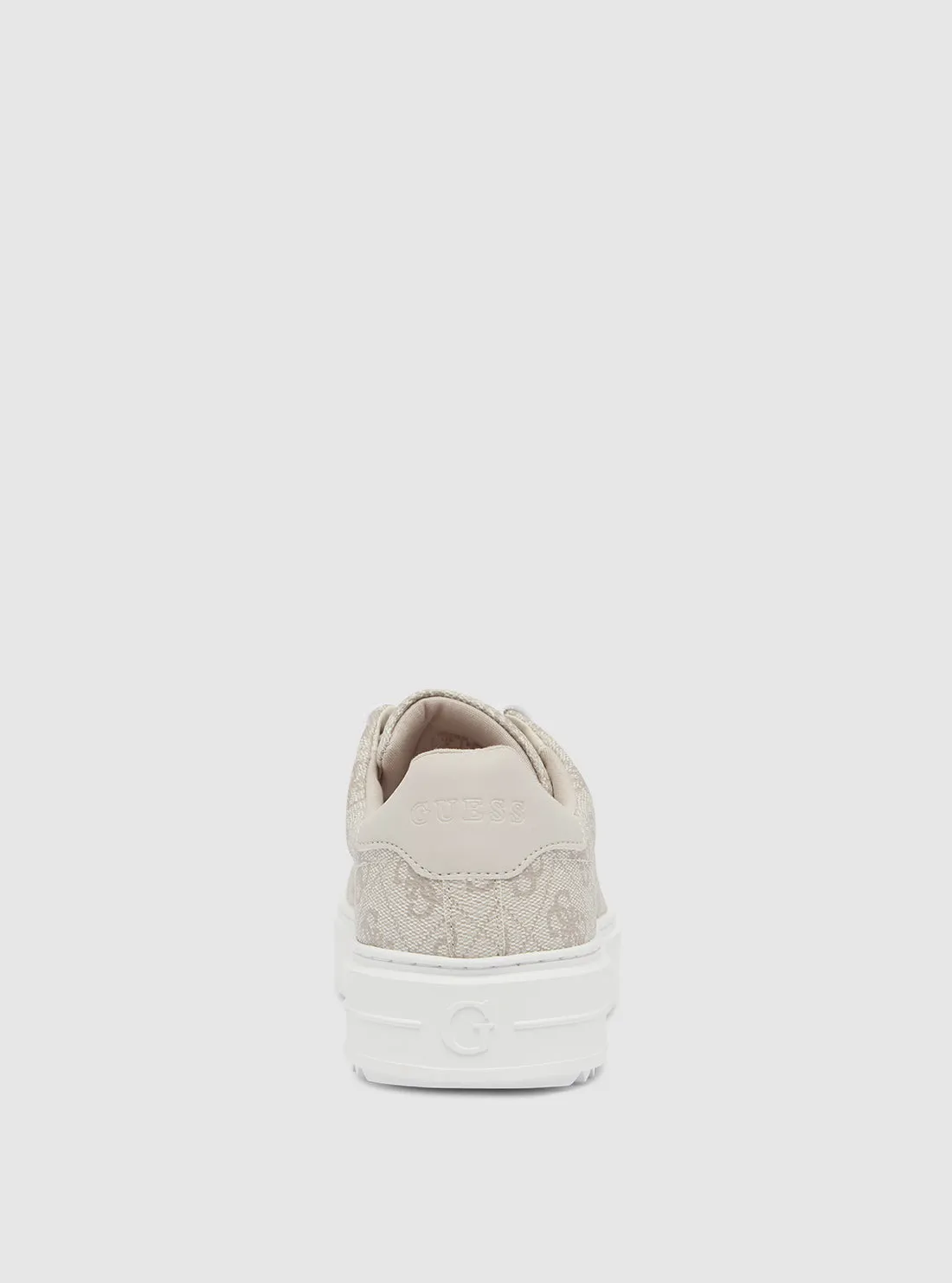 Beige Logo Denesa Chunky Low-Top Sneakers