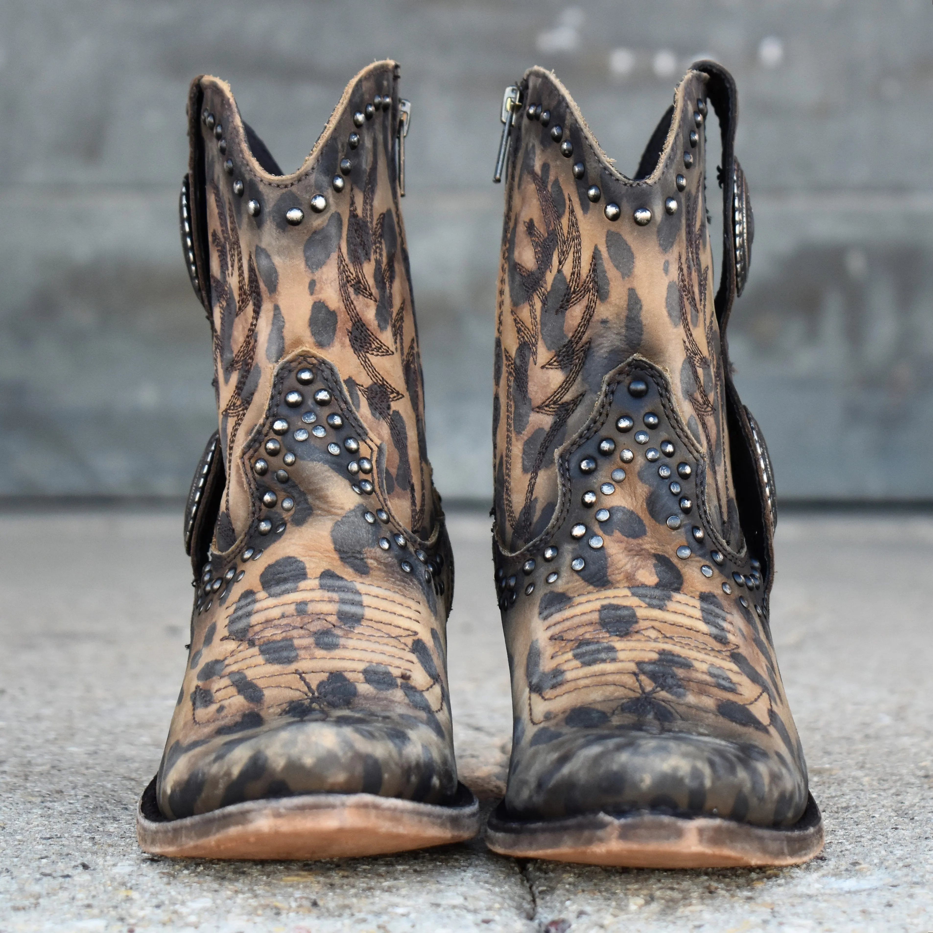 Buckled In Leopard Leather Bootie*