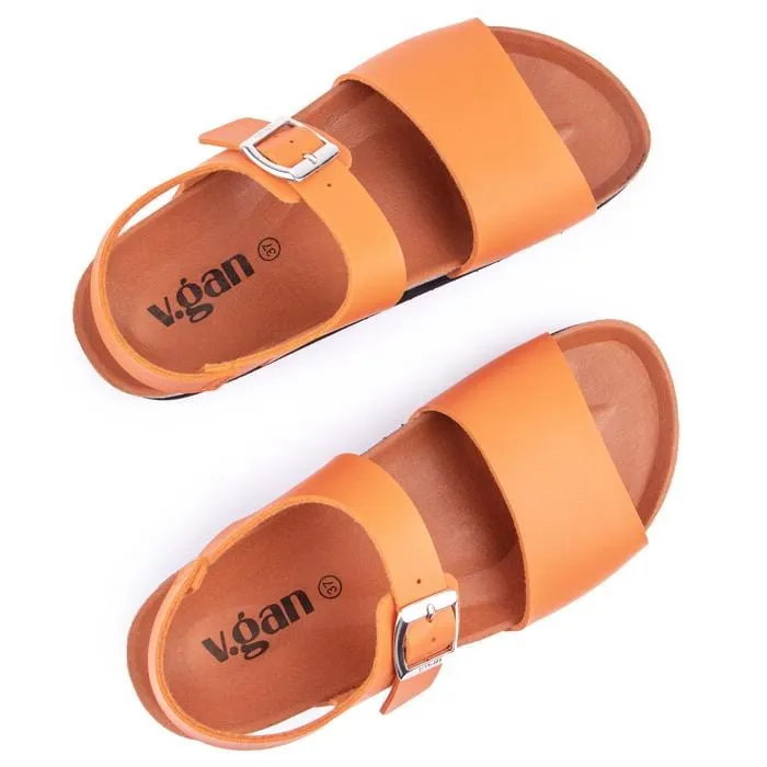 Clove Women's Vegan Flatform Sandals | Orange