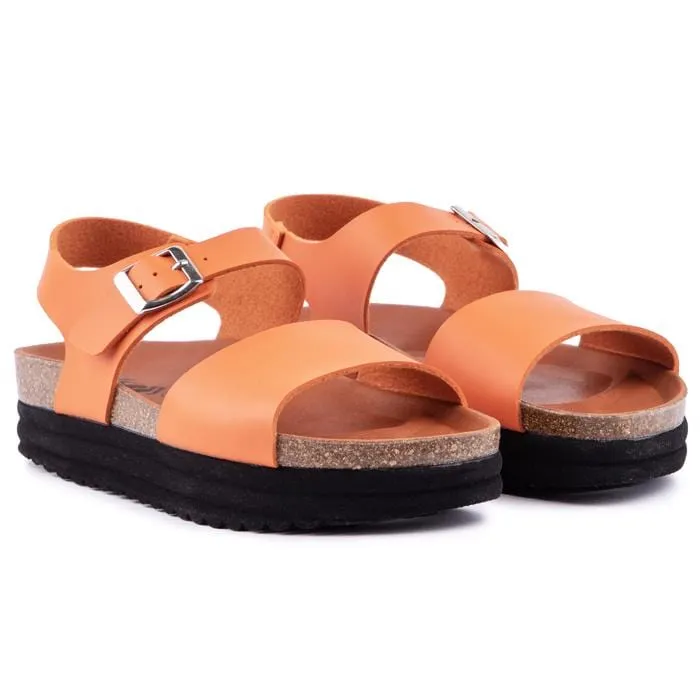 Clove Women's Vegan Flatform Sandals | Orange