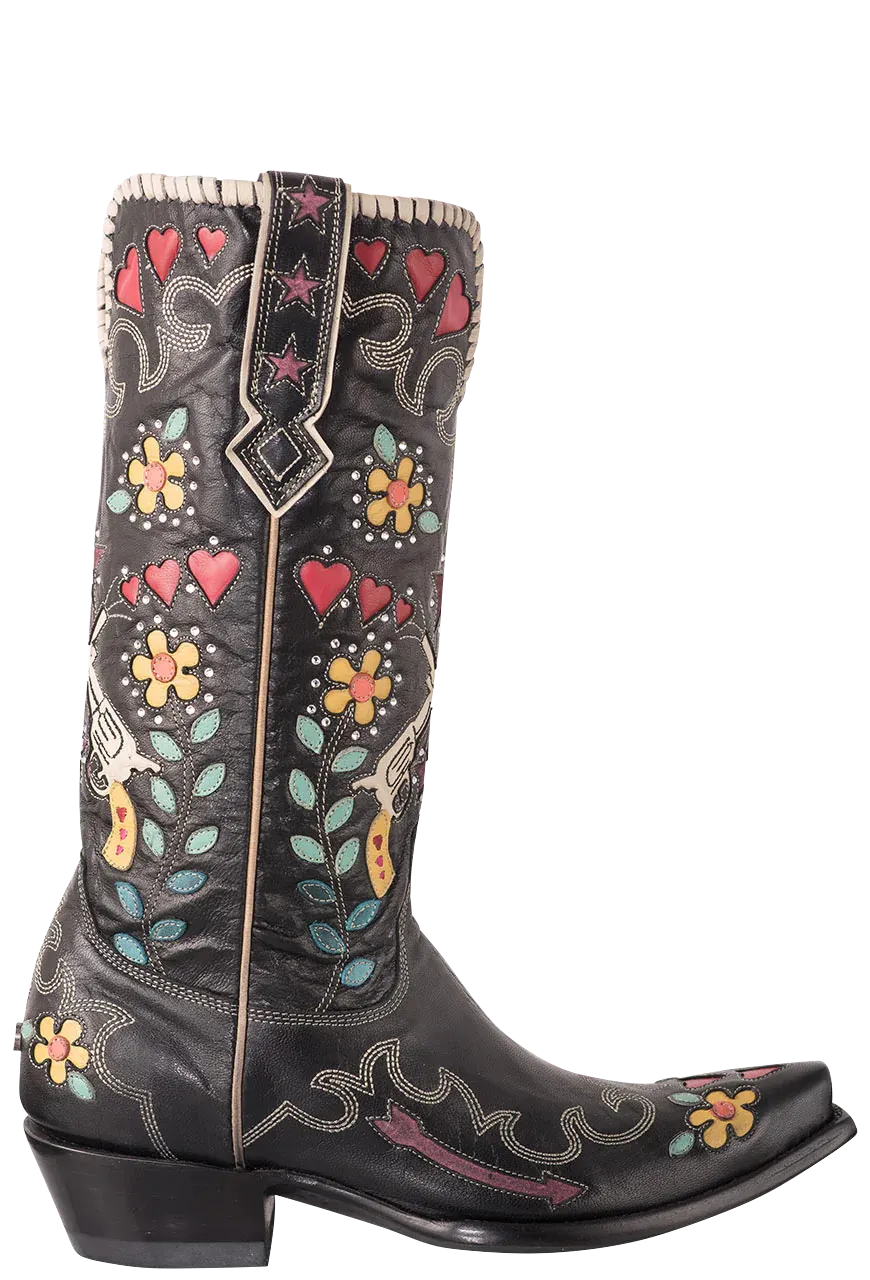 Double D Ranch by Old Gringo Goat Bandit Cowgirl Boots - Black