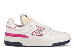 Etonic B481 sneakers in white leather  with pink inserts and details