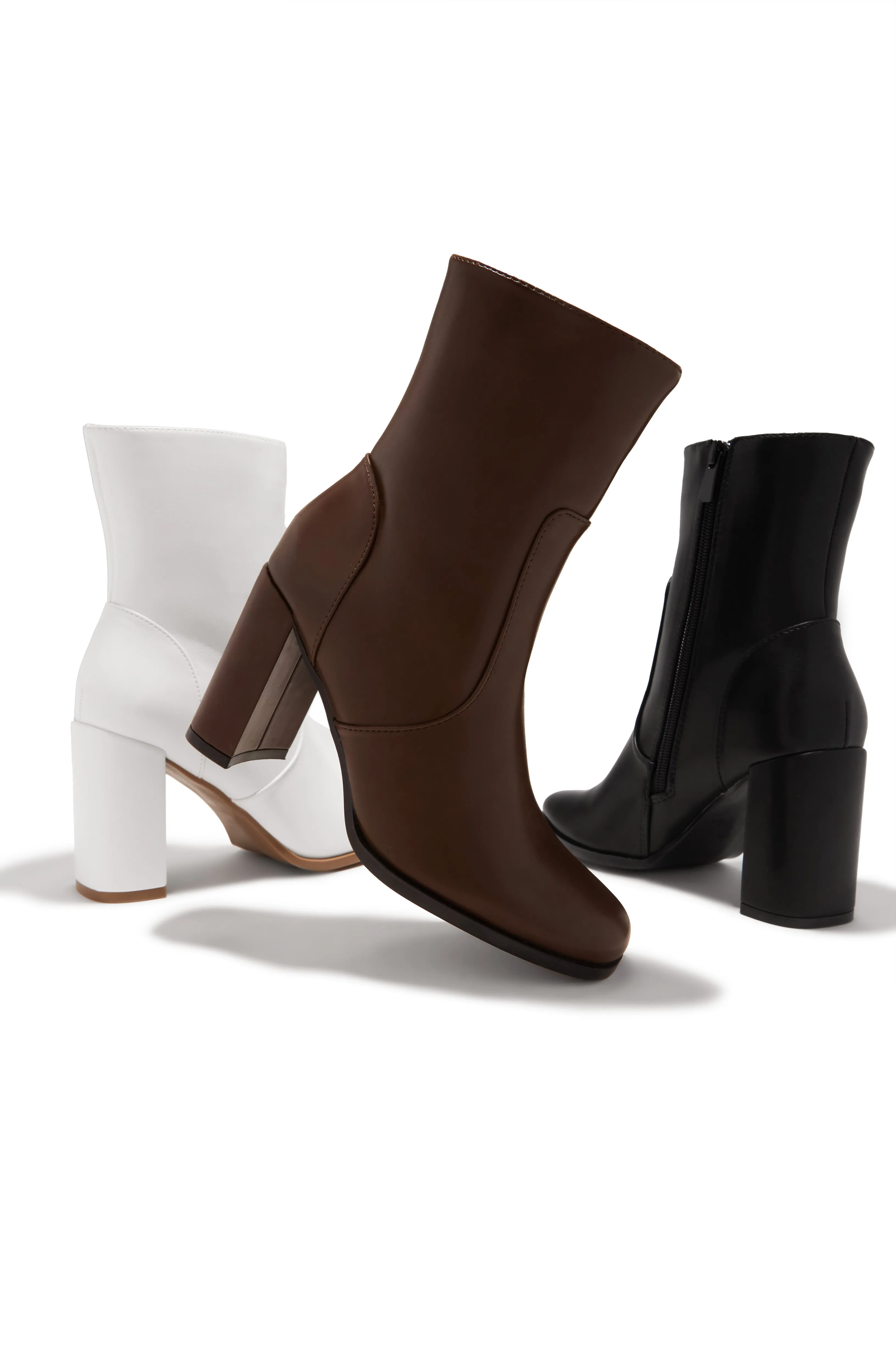 Harlow Block Heel Ankle Boot - Brown