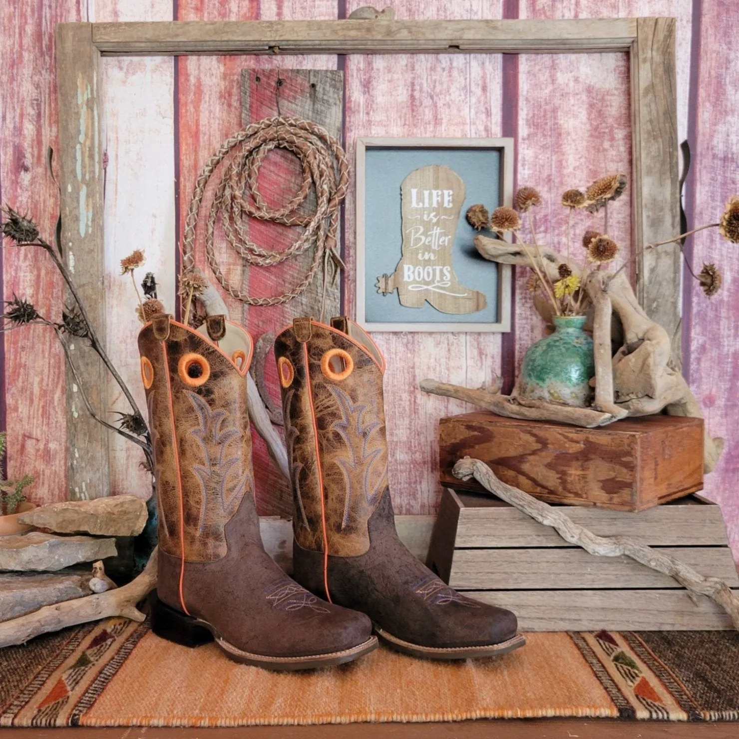 Kids' Brown Boots by Old West  8204Y