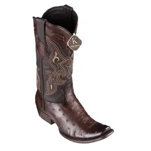 King Exotic Men's 4790316 /Style Dubai Boot/ Ostrich Boots/ Color Faded Brown