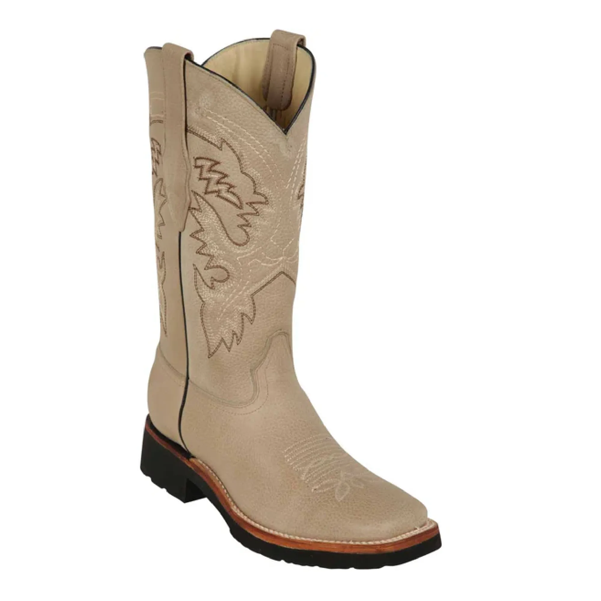 Los Altos Boots Mens #82E2709 Wide Square Toe | Genuine Grisly Leather Boots | Color Pomex