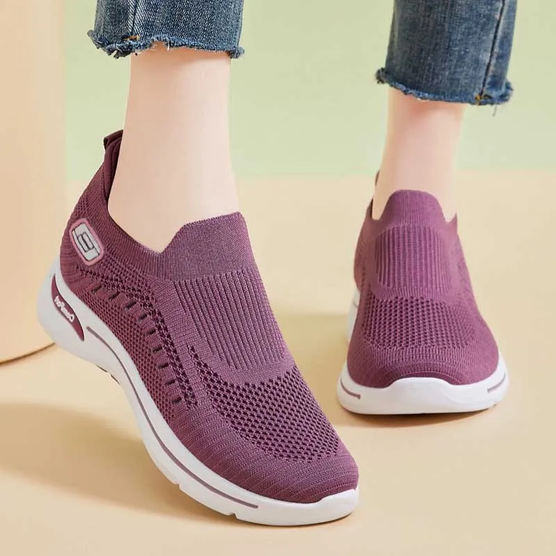 Mesh Fabric Slip-on Ergonomic Shoes