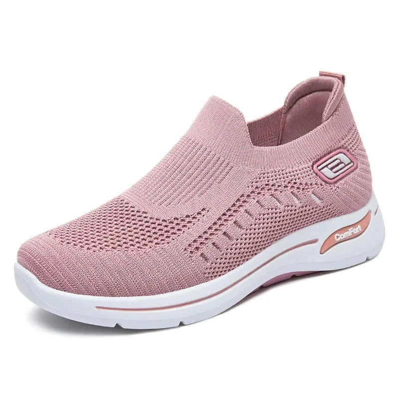 Mesh Fabric Slip-on Ergonomic Shoes