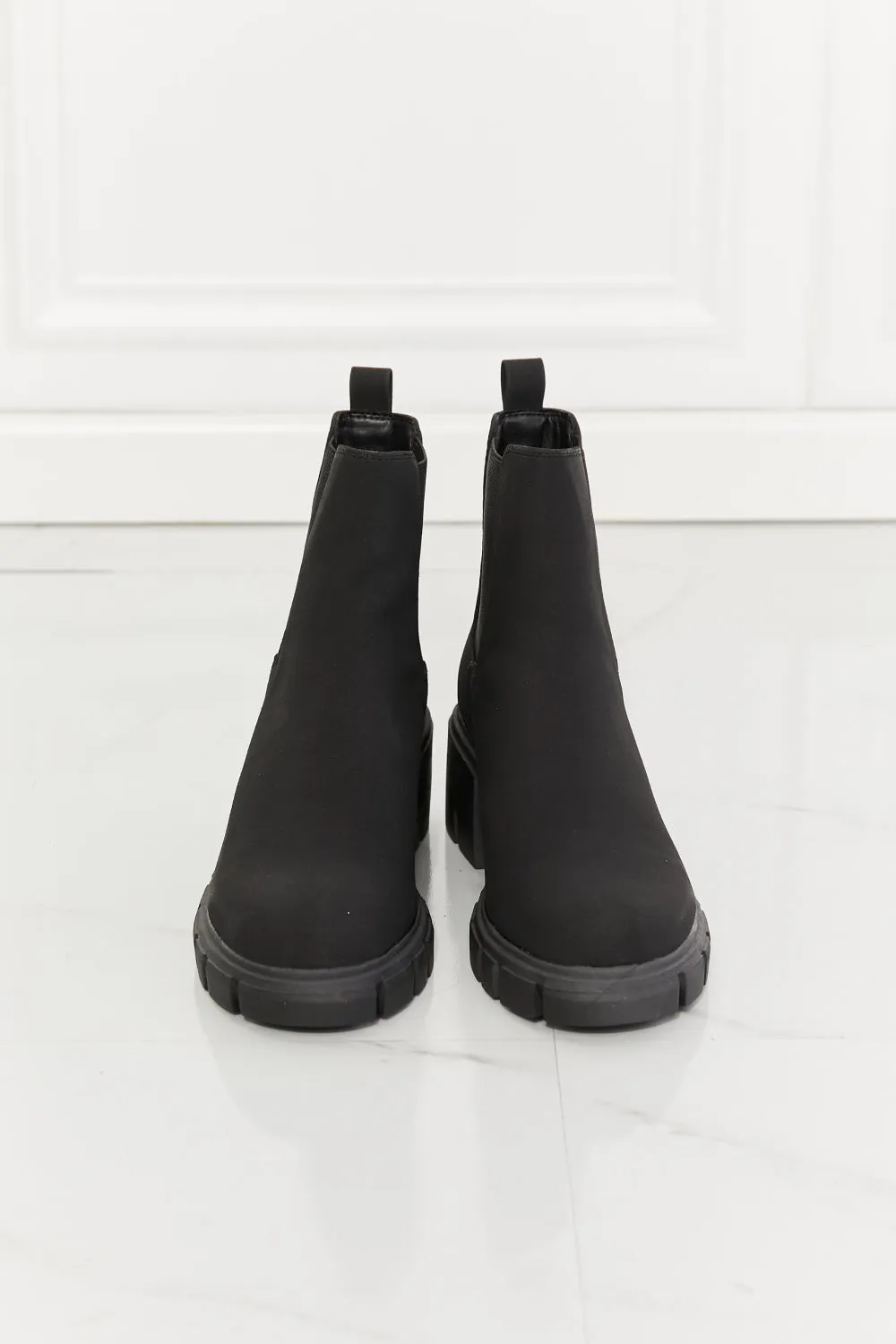 MMShoes Work For It Matte Lug Sole Chelsea Boots