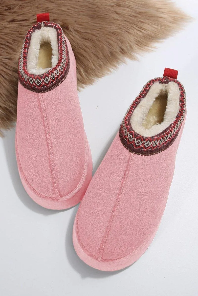 Plush Suede Round Flats