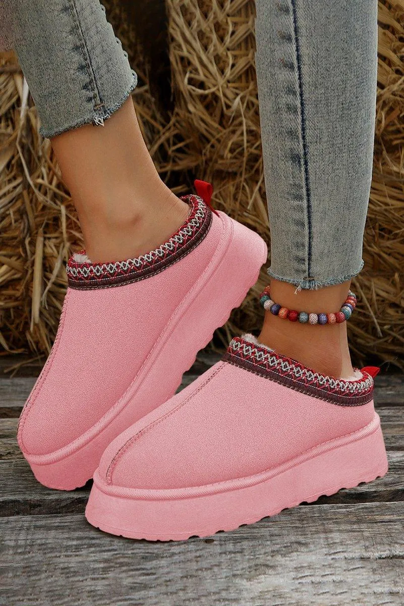 Plush Suede Round Flats