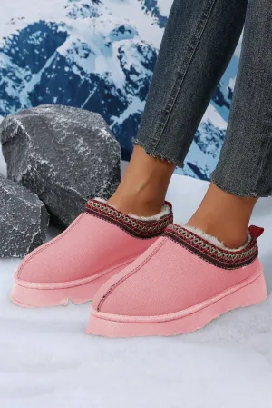 Plush Suede Round Flats