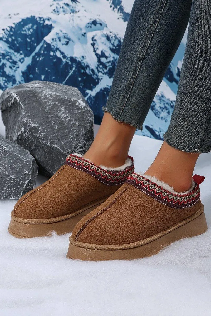 Plush Suede Round Flats