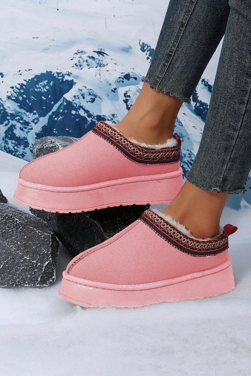 Plush Suede Round Flats