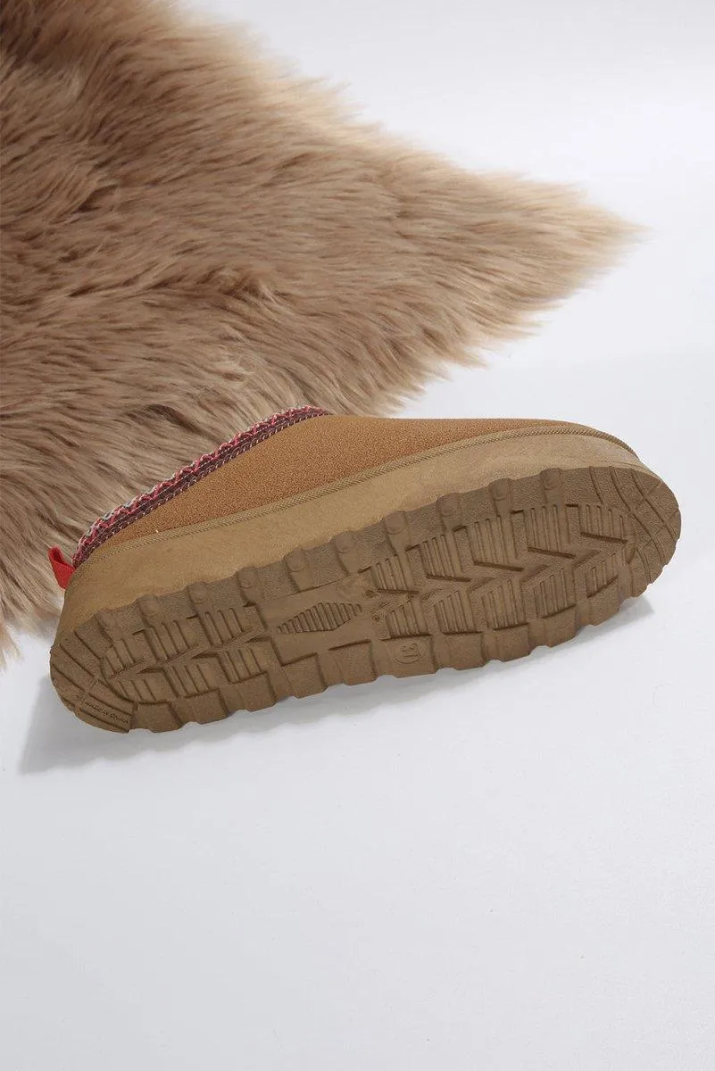 Plush Suede Round Flats