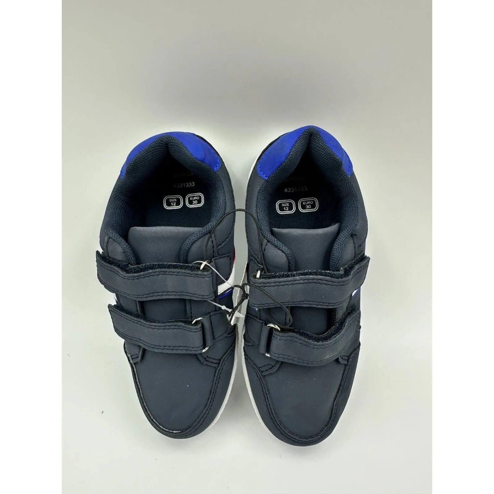 Small Kid Size 12 Navy Suede Strap Sneakers