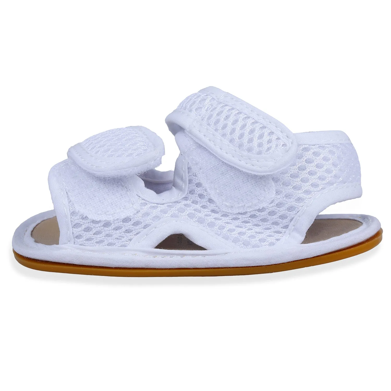 Solid Hookloop Comfortable Anti-skid Floater Sandals - White