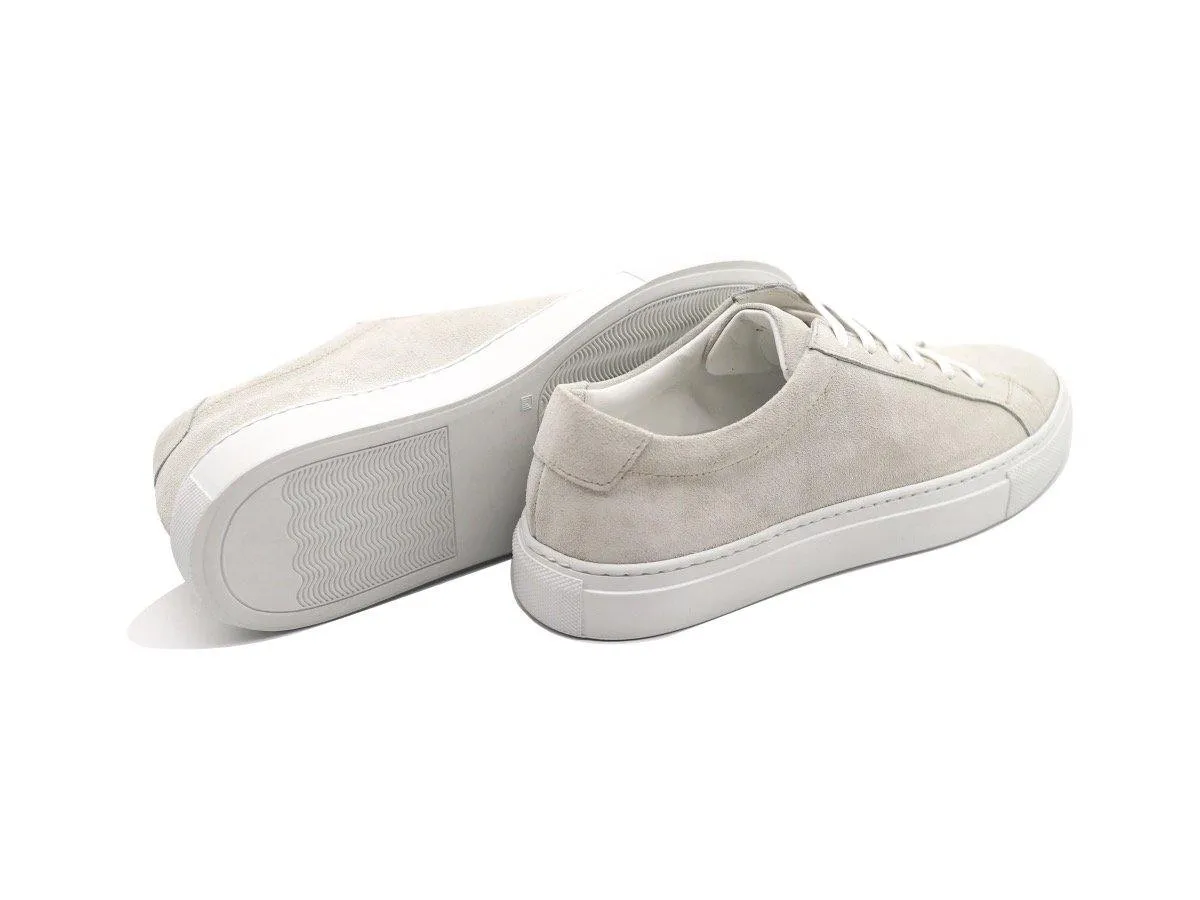 Tomlins Women's Calf Suede Low Top Sneakers - Yogurt White