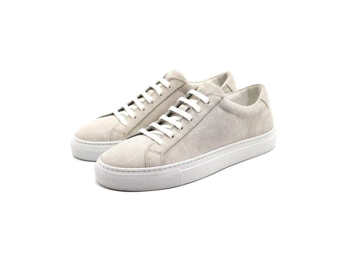 Tomlins Women's Calf Suede Low Top Sneakers - Yogurt White