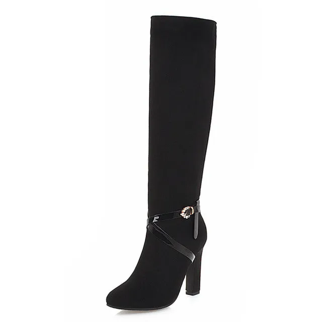 Women knee-highH igh Heels Winter Boots