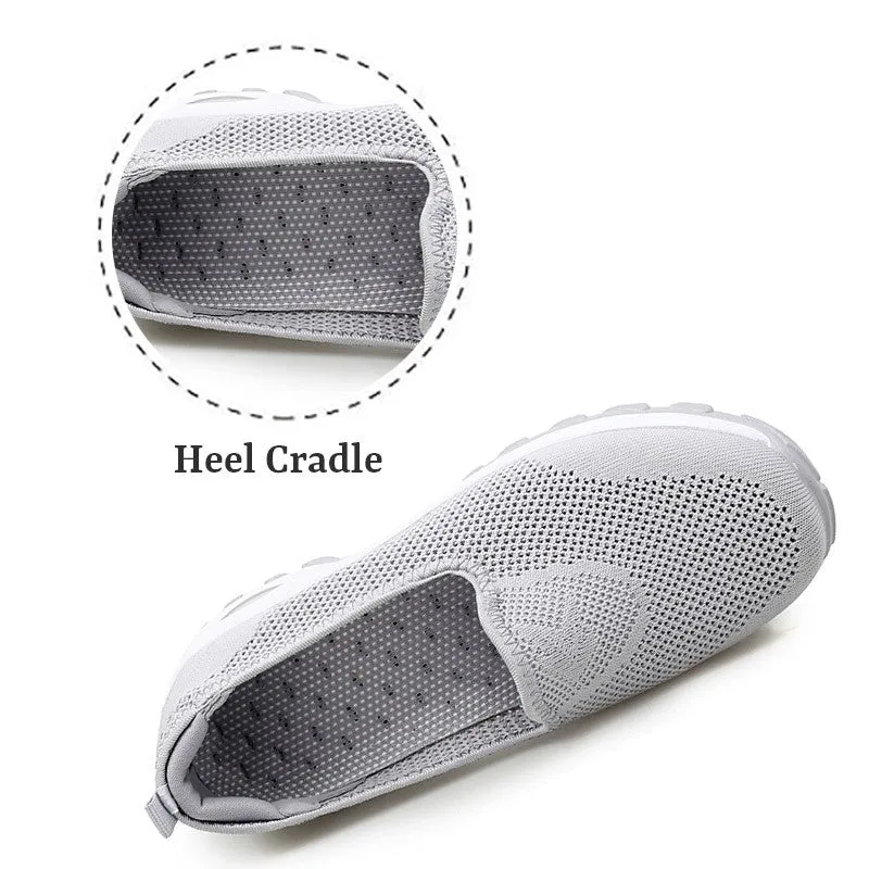 Women's Fashion Flying Woven Cosy Walking Shoes rubber