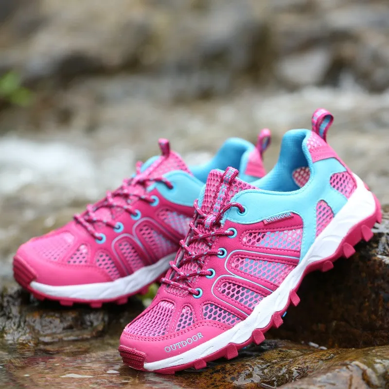 Women's Hollowed-out Outdoor Waterproof Hiking Shoes