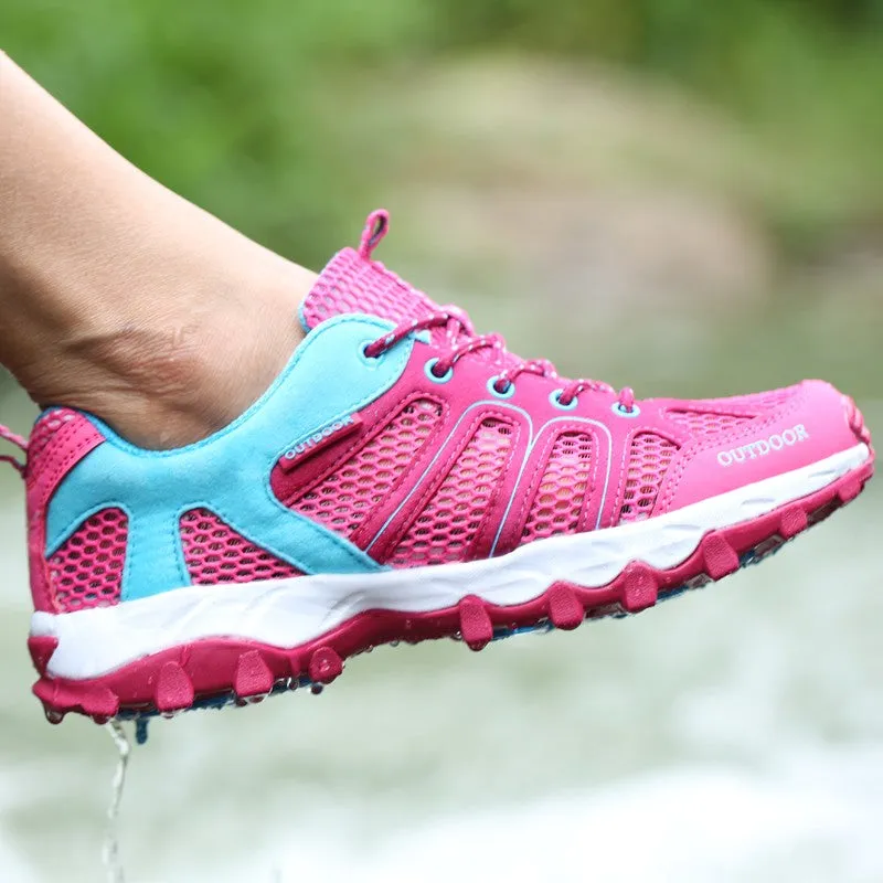 Women's Hollowed-out Outdoor Waterproof Hiking Shoes